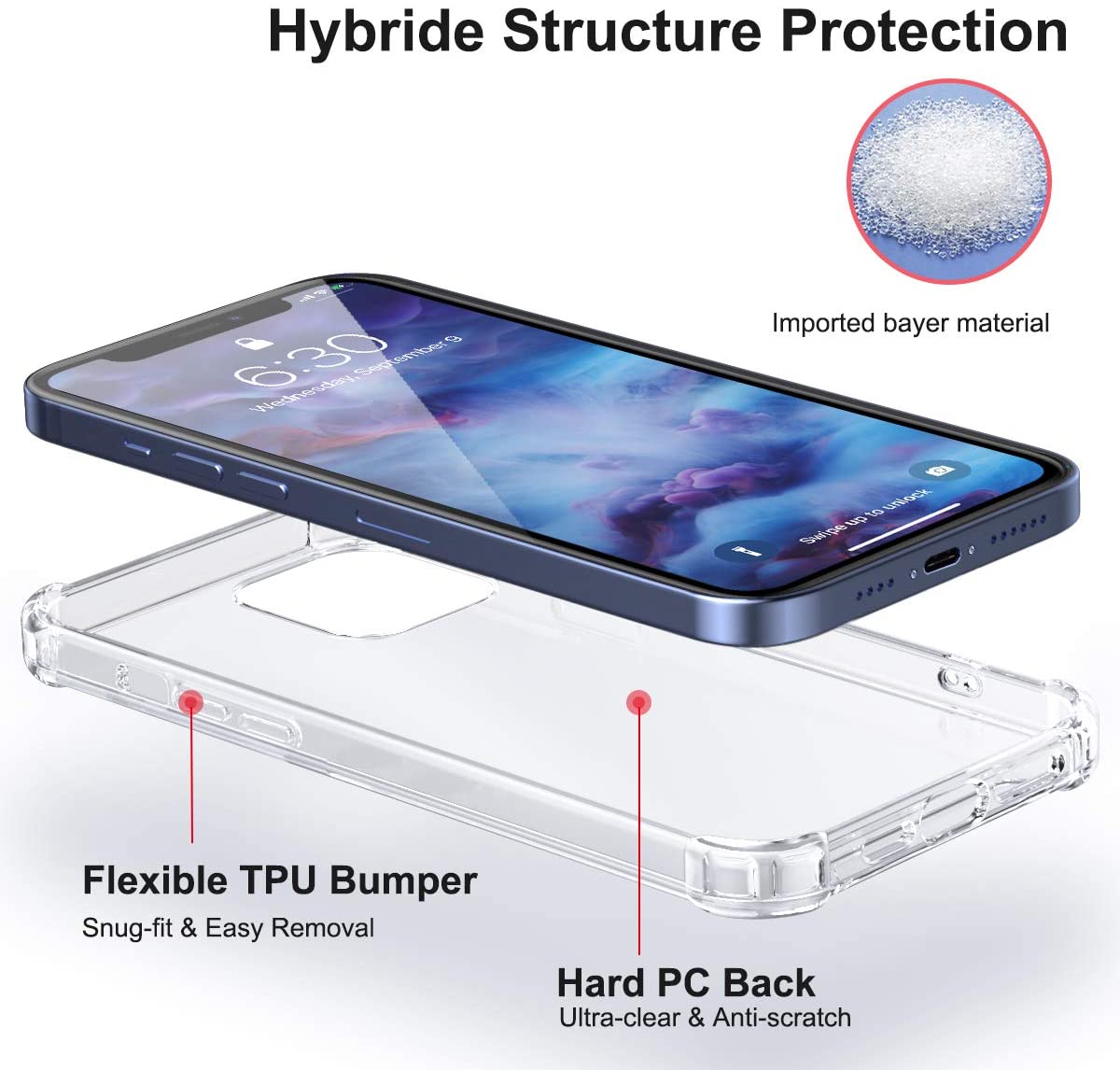 in base Ultra Clear TPU Shell Back Case For iPhone 12 Mini (Soft and  Flexible, IB-827, Clear)